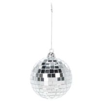Artikel Kerstbaldecoratie, spiegelende bal om op te hangen, 7 cm, 6 stuks