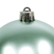Artikel Kerstbal kunststof lichtgroen assorti Ø10cm 4 st
