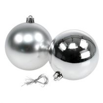 Artikel Kerstbal zilver Ø10cm 4st