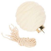 Artikel Kerstbalornament in wit, diverse texturen, 8 cm, 12 stuks