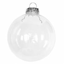 Artikel Kerstbol glas Ø7,5cm helder 12 st