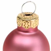 Artikel Mini kerstballen mat/glanzend assorti Ø2,5cm 24 stuks verschillende kleuren