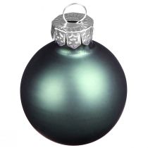 Artikel Kerstballen glazen boombollen groen grijs 4cm 24 st