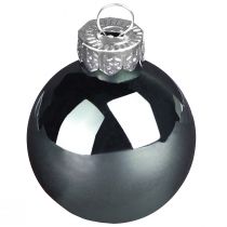 Artikel Kerstballen glazen boombollen groen grijs 4cm 24 st