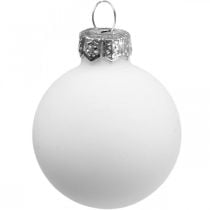 Kerstballen glas wit glazen bol mat/glanzend Ø4cm 60st
