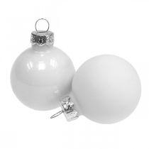 Artikel Kerstballen glas wit glazen bol mat/glanzend Ø4cm 60st