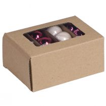 Artikel Glazen kerstballen, mini bessenbeige roze, Ø3cm, 22 stuks