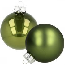 Artikel Kerstballen van glas groen mix Ø6cm 24 st