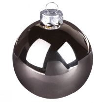Artikel Kerstballen in zilver abrikozenglas Ø7,5cm 12 st