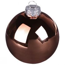 Artikel Kerstballen in zilver abrikozenglas Ø7,5cm 12 st
