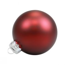 Artikel Kerstballen glas kerstboomballen Bordeaux Ø7,5cm 12 stuks