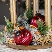 Kerstballen glazen kerstboomballen rood Ø10cm 4st