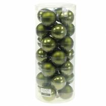 Artikel Kerstballen van glas groen mix Ø6cm 24 stuks