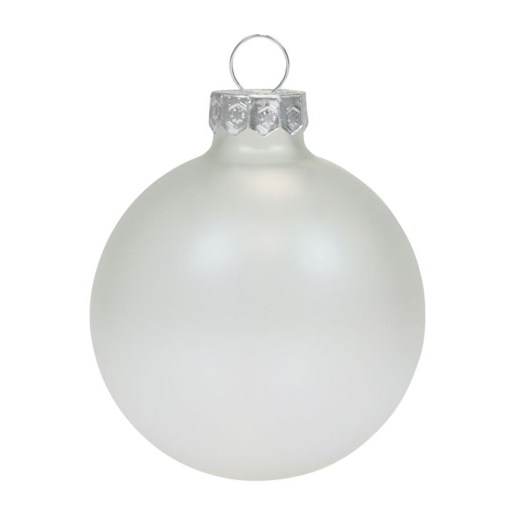Kerstballen glas helder ondoorzichtig kerstboomballen Ø6cm 6st