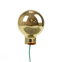 Artikel Kerstballen op draadglas spiegel bessen goud 2,5cm 140 st