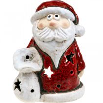 Artikel Kerstman deco theelichthouder Kerst H15cm