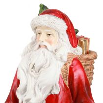Artikel Kerstmanfiguur met mand rood wit groen goud H36cm