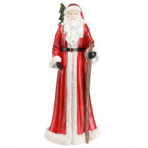 Artikel Kerstmanfiguur met mand rood wit groen goud H36cm
