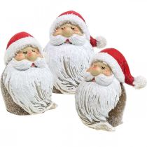 Artikel Kerstman tafeldecoratie Kerstman raamdecoratie H8cm 3 st