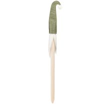 Artikel Kerstman op een stokje Kerstkabouter groen 57cm 4 stuks