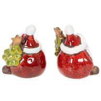 Artikel Kerstmanfiguurtje met kerstboomversiering, 7 cm, 2 stuks