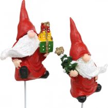 Artikel Kerstkabouter decoratieve plug kabouter kerstman 7cm 4st