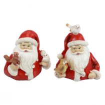 Artikel Kerstfiguren Kerstman met dieren 10x7x9cm 2st