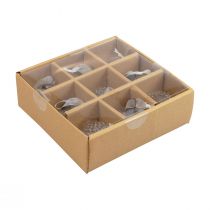 Artikel Kerstdecoratie glasdecoratie ui helder ruit Ø5,5cm 9 st