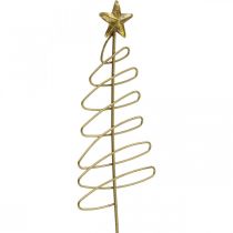 Artikel Kerstpin spar bloem pin metaal 30cm 6st