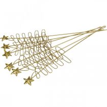 Artikel Kerstplug dennenbloem plug metaal 30cm 6 st