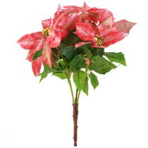 Artikel Kerstster rood roze kunstkerstster L53cm