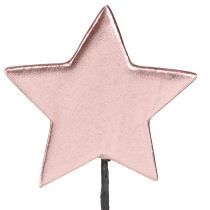 Artikel Kerststerren op stokje roze Ø7cm – 2e keus – 24 stuks
