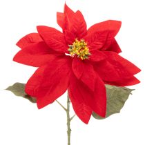 Artikel Kunstmatige rode poinsettia met enkele steel, decoratie, 82 cm