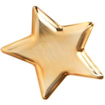 Artikel Kerstbord ster decoratiebord goud kunststof Ø31cm
