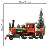 Artikel Kersttrein met dennenlocomotief Kerstgroen 20cm