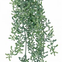 Groene plant hangplant kunsthangplant met knoppen groen, wit 100cm