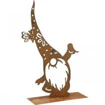 Patina decoratieve kabouter metalen decoratieve standaard H39cm