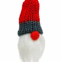 Artikel Kabouter met puntmuts om op te hangen rood, wit, grijs L10–12cm 12st