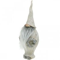 Artikel Decoratieve elf met baard en krans Kerstelf 14x×12×36cm
