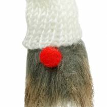 Artikel Kabouter om op te plakken met gebreide muts rood, wit, grijs 11–13cm L34–35,5cm 12 st