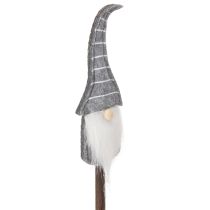 Artikel Decoratieve kabouterfiguur met gestreepte hoed op houten stok, 46 cm, 6 stuks