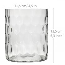 Lantaarn glas, bloemenvaas, glazen vaas rond Ø11.5cm H13.5cm