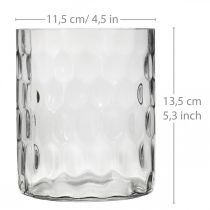 Artikel Lantaarn glas, bloemenvaas, glazen vaas rond Ø11.5cm H13.5cm