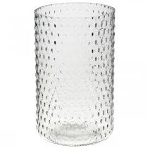 Bloemenvaas, glazen vaas, kaarsglas, glazen lantaarn Ø11.5cm H18.5cm