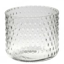 Lantaarnglas, theelichthouder glas, kaarsglas Ø11,5cm H9,5cm