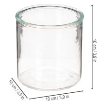 Artikel Glazen cilindervaas, transparant, veelzijdig, 10 cm, 3 stuks