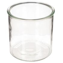 Artikel Glazen theelichthouder, rond, helder glas, veelzijdig, 12 cm, 2 stuks