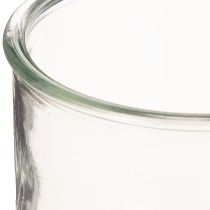 Artikel Glazen theelichthouder, rond, helder glas, veelzijdig, 12 cm, 2 stuks