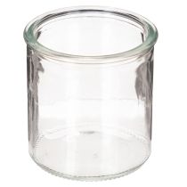 Artikel Ronde glazen theelichthouder, helder glas, 8 cm, 3 stuks