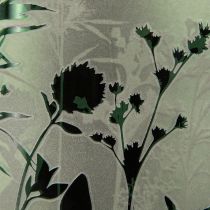 Artikel Lantaarn groot decoratief glas in witgroen motief weide H24cm